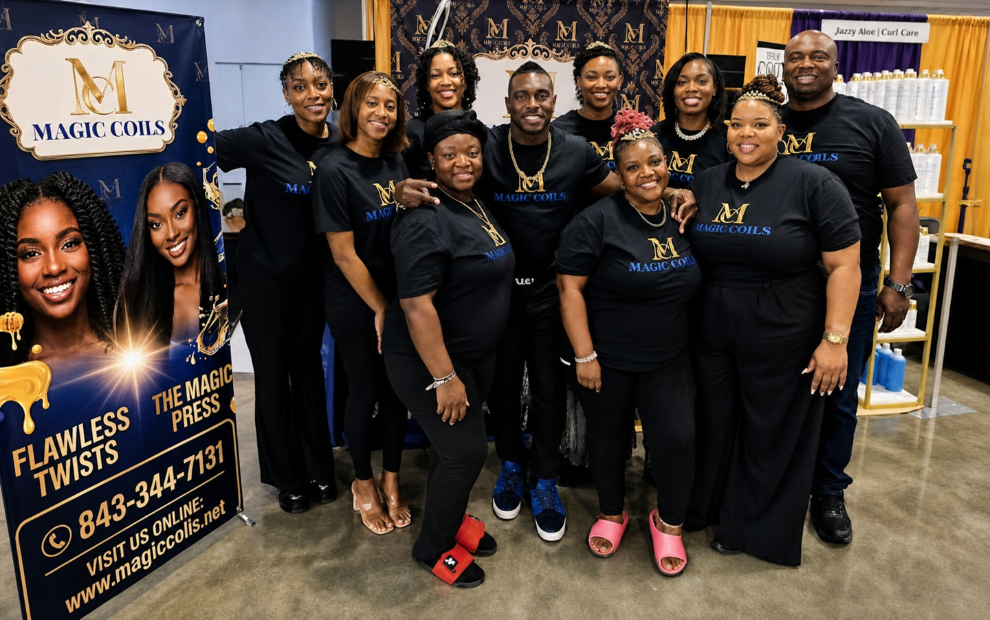 The Magic Coils team at an industry event